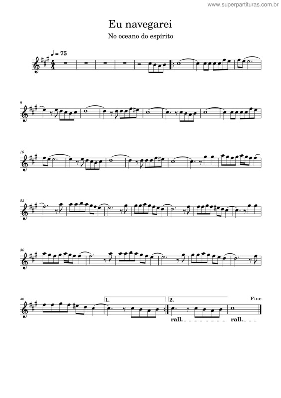 Partitura da música Eu Navegarei v.18