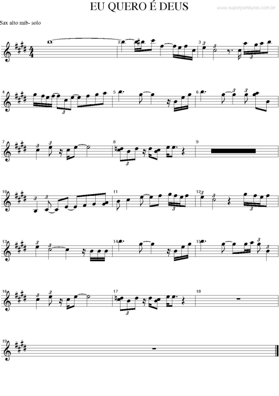 Partitura da música Eu Quero é Deus