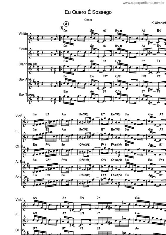 Partitura da música Eu Quero É Sossego v.8