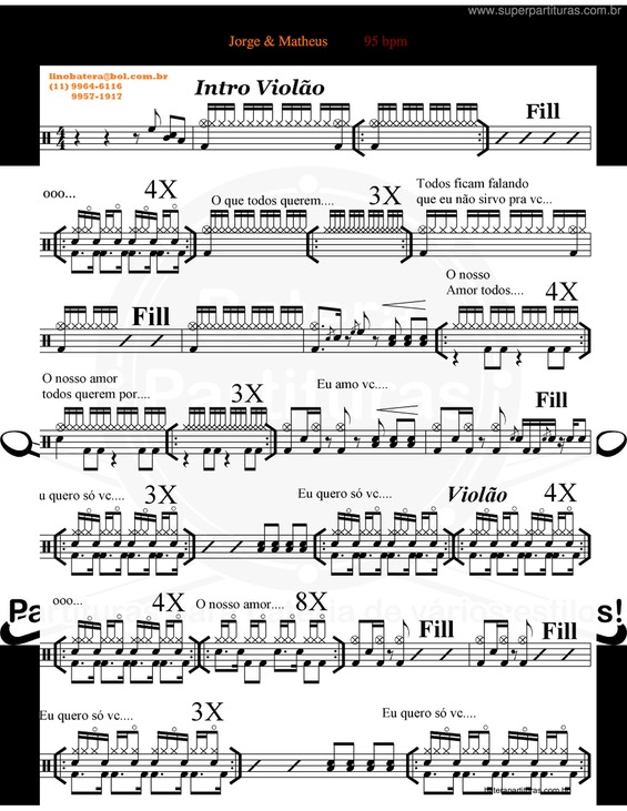 Partitura da música Eu Quero Só Você