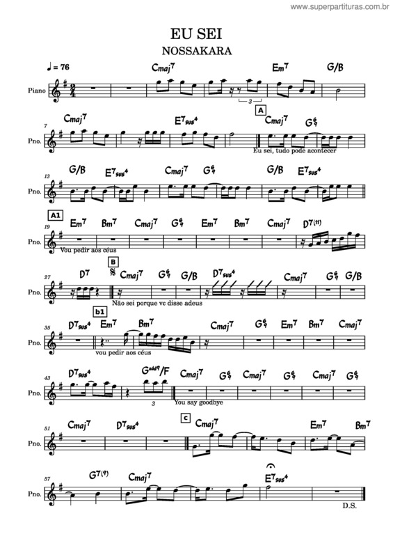 Partitura da música Eu Sei v.13