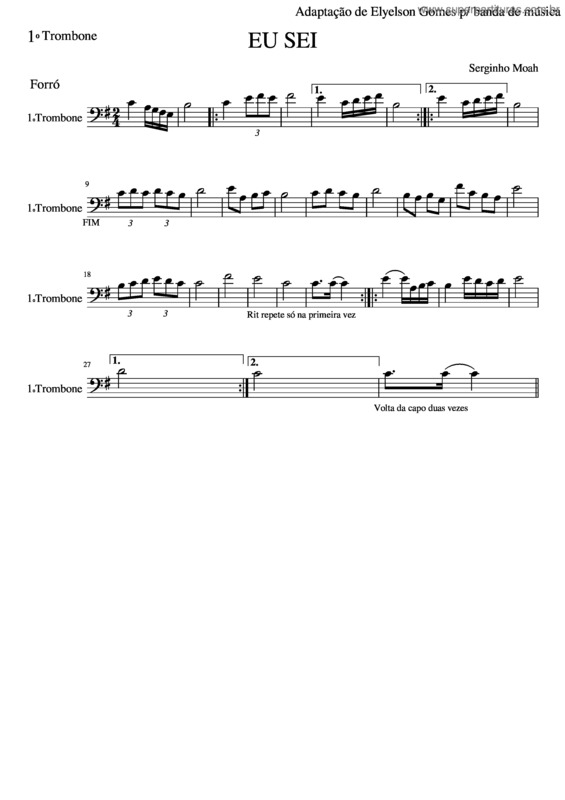 Partitura da música Eu Sei v.17