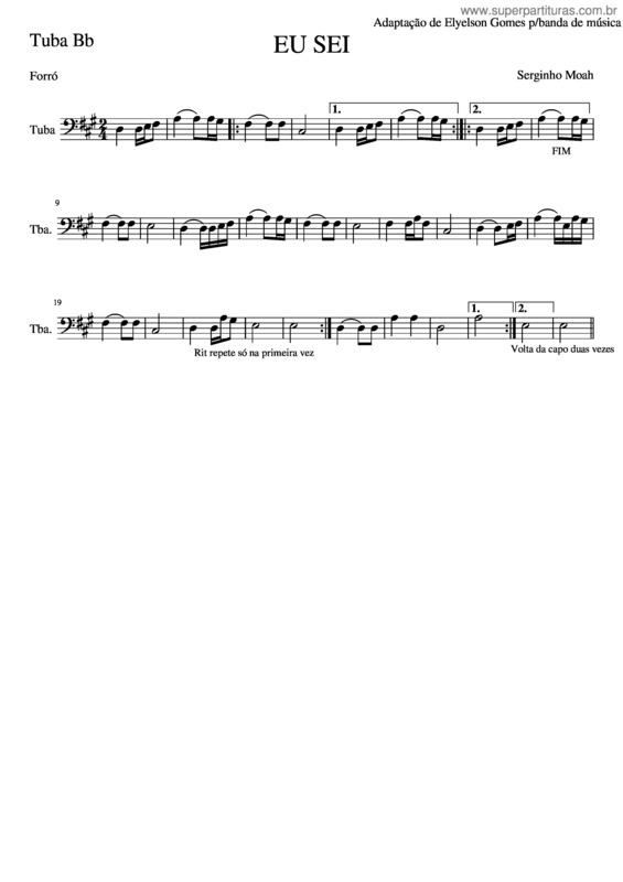 Partitura da música Eu Sei v.20