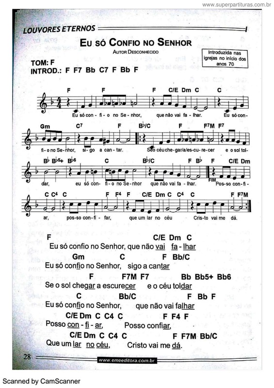 Partitura da música Eu Só Confio No Senhor v.4