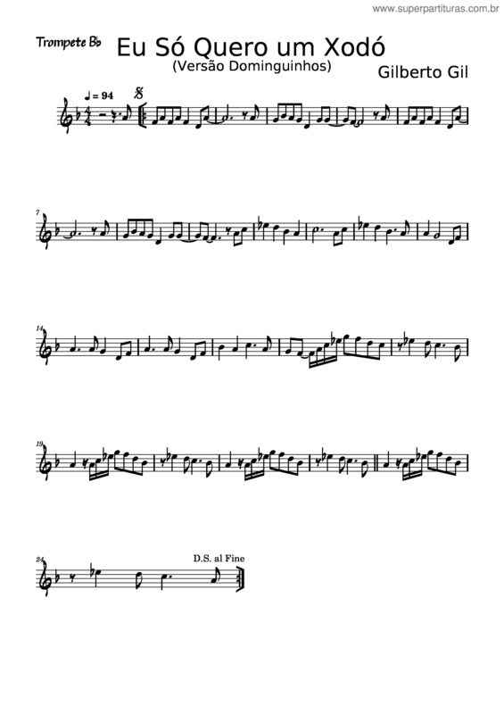 Partitura da música Eu So Quero Um Xodó – Dominguinhos Eu So Quero Um Xodó – Dominguinhos v.2
