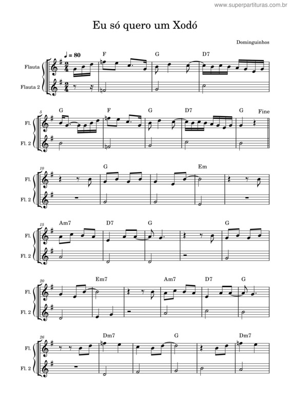 Partitura da música Eu So Quero Um Xodó – Dominguinhos Eu_Só_Quero_Um_Xodó v.2