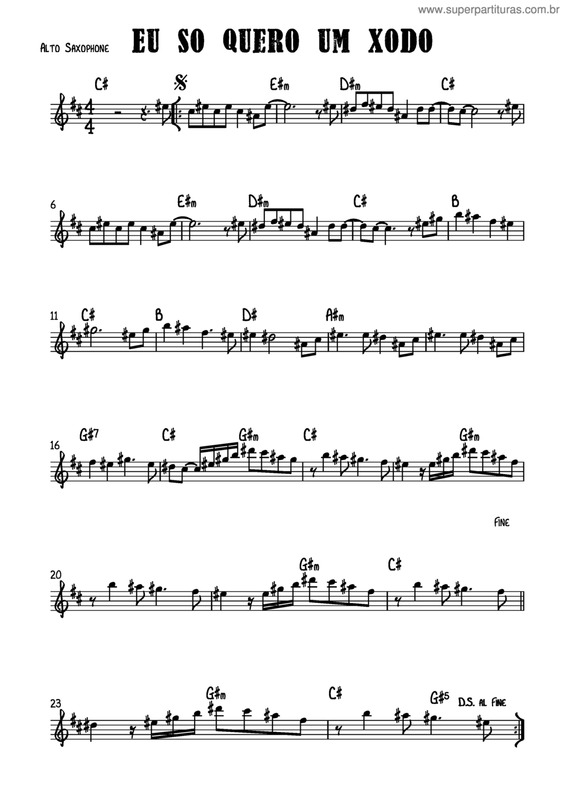 Partitura da música Eu Só Quero Um Xodó v.6