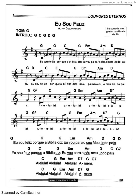 Partitura da música Eu Sou Feliz v.7