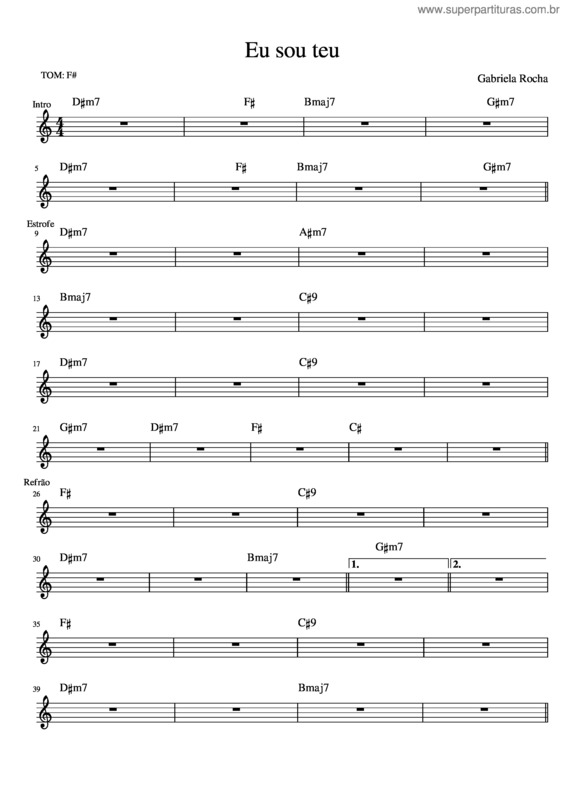 Partitura da música Eu Sou Teu v.3