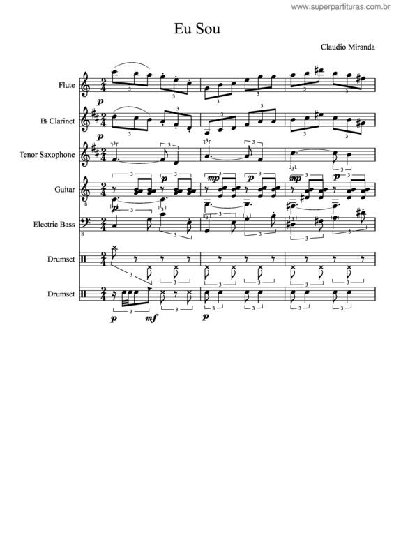 Partitura da música Eu Sou v.2