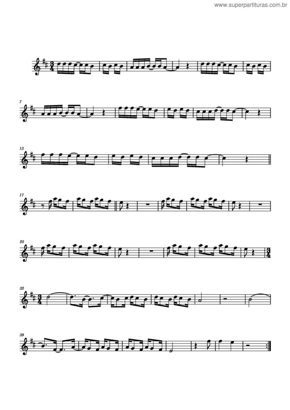 Partitura da música Eu Também Quero Beijar v.2