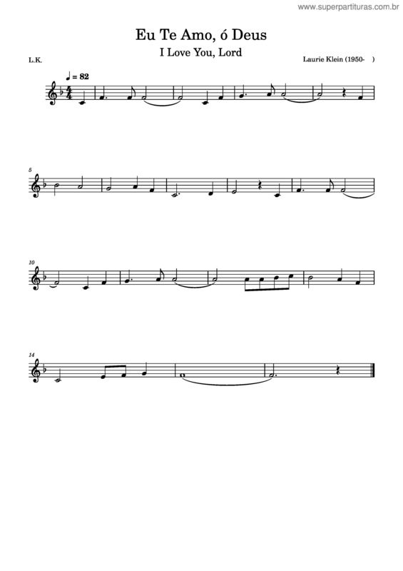 Partitura da música Eu Te Amo, Ó Deus v.4