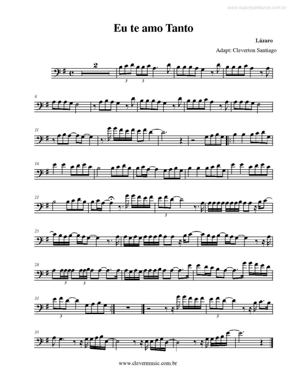 Partitura da música Eu Te Amo Tanto