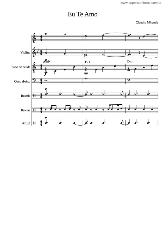 Partitura da música Eu Te Amo v.9