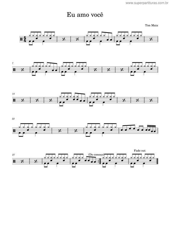 Partitura da música Eu Te Amo Voce – Marina Lima