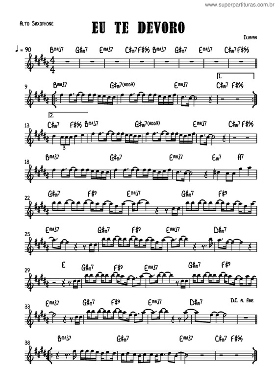 Partitura da música Eu Te Devoro v.7