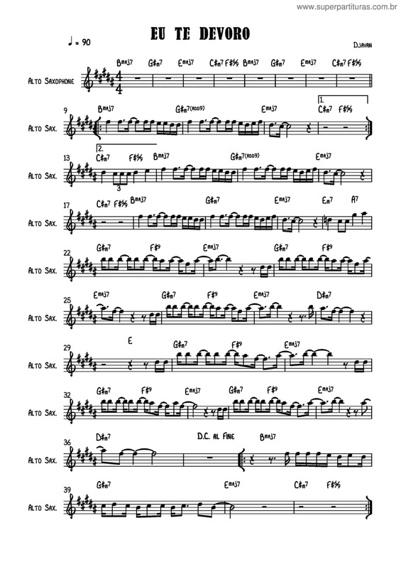 Partitura da música Eu Te Devoro v.8