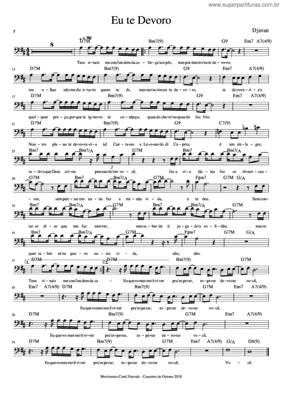 Partitura da música Eu Te Devoro v.9