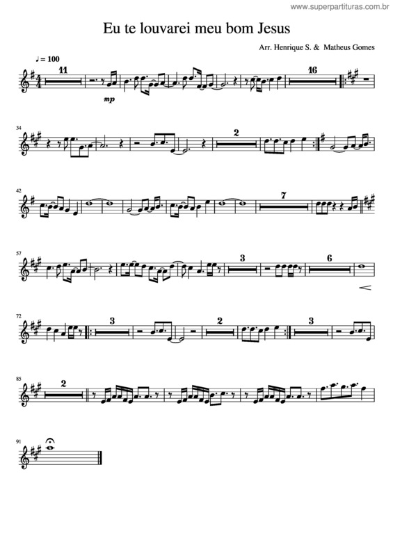 Partitura da música Eu Te Louvarei Meu Bom Jesus v.2