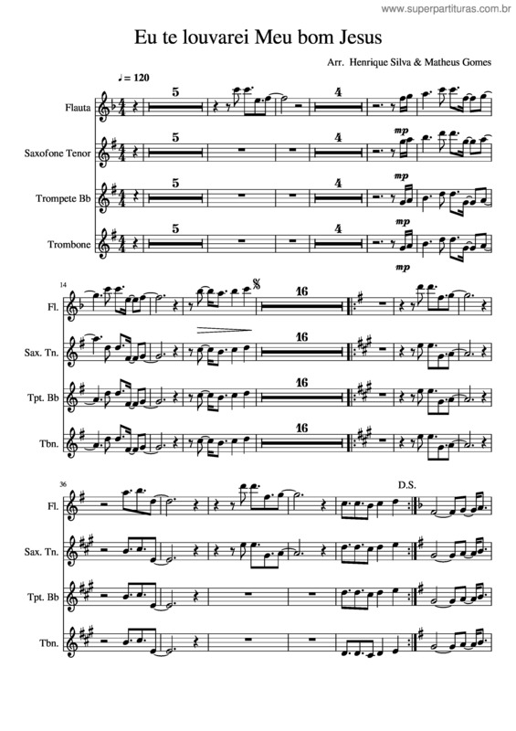 Partitura da música Eu Te Louvarei Meu Bom Jesus v.4