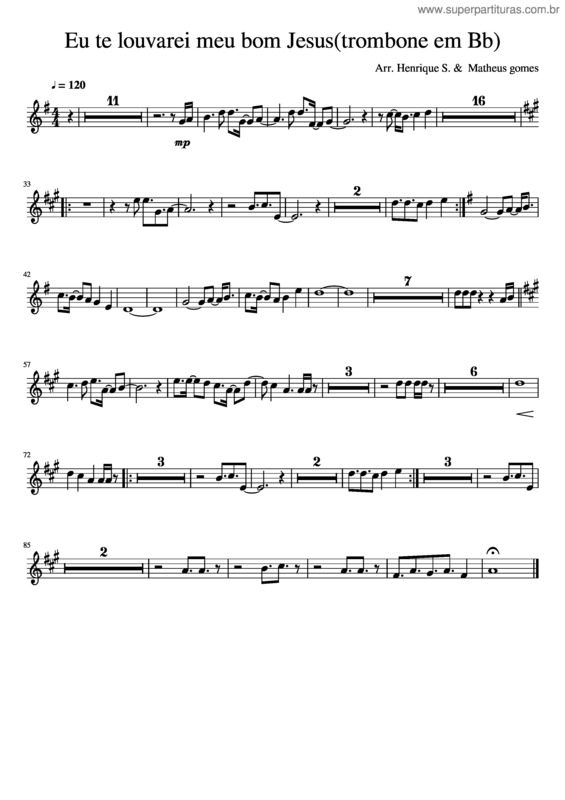 Partitura da música Eu Te Louvarei Meu Bom Jesus v.7
