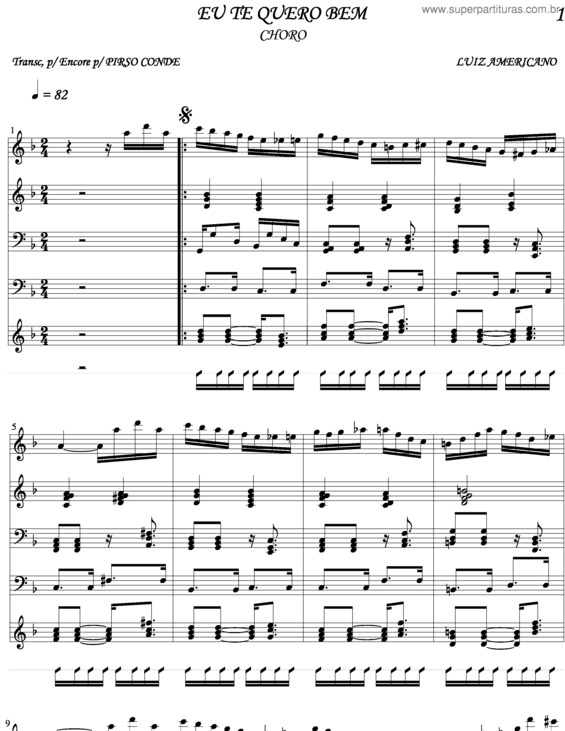 Partitura da música Eu Te Quero Bem v.2