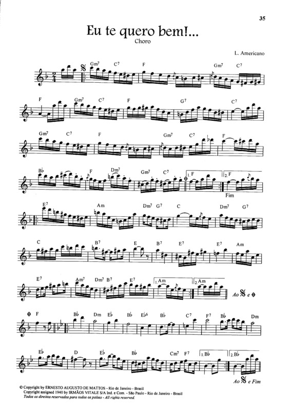 Partitura da música Eu Te Quero Bem v.7