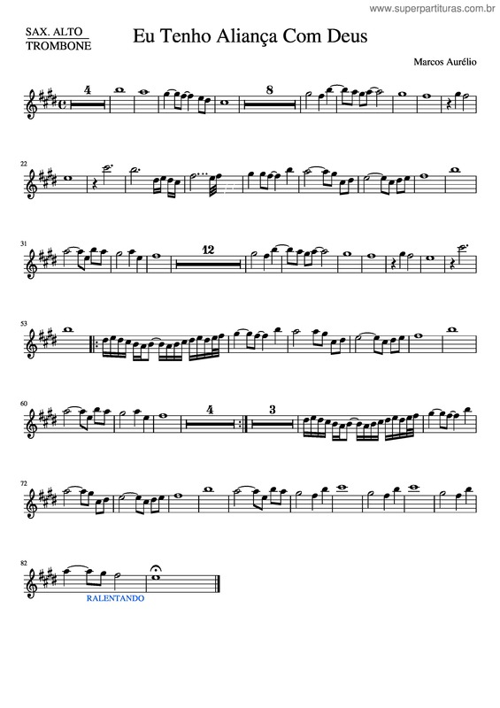 Partitura da música Eu Tenho Aliança Com Deus v.2