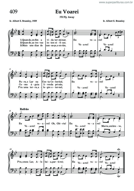 Partitura da música Eu Voarei - 409