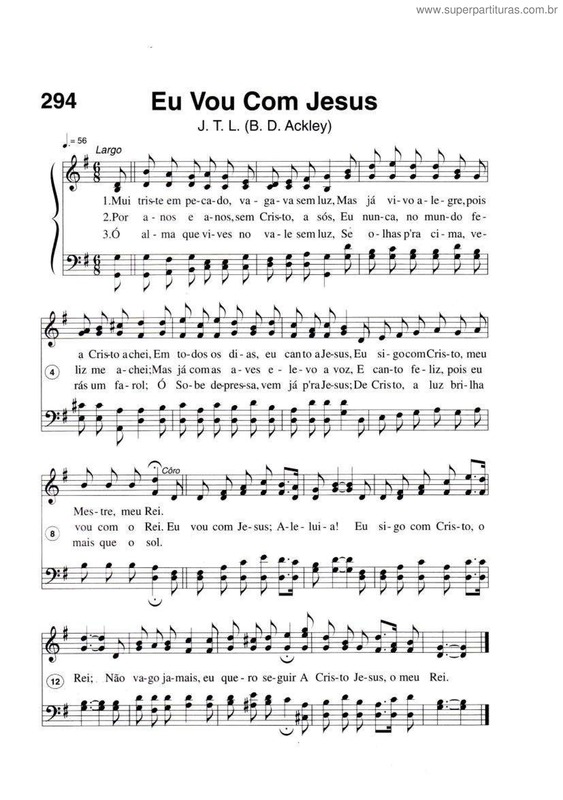 Partitura da música Eu Vou Com Jesus