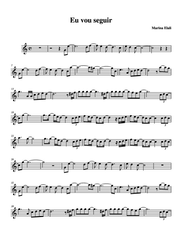 Partitura da música Eu Vou Seguir (Reach)