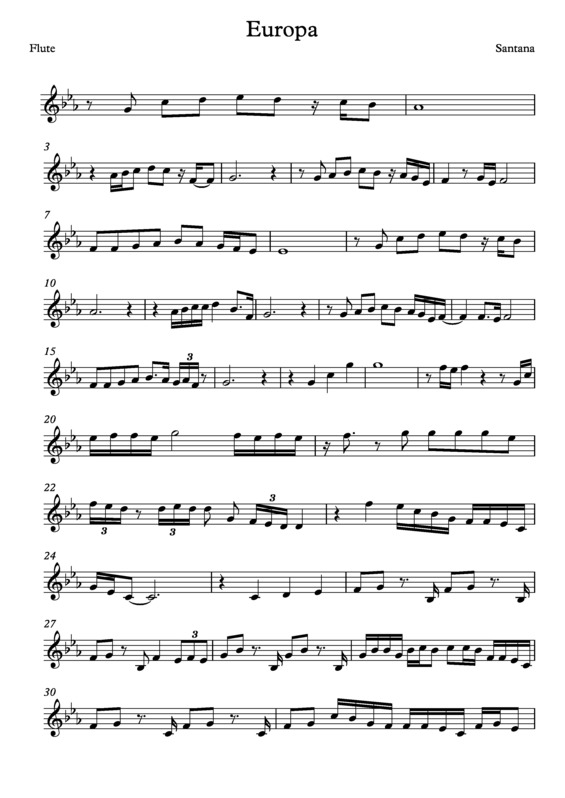 Partitura da música Europa v.4