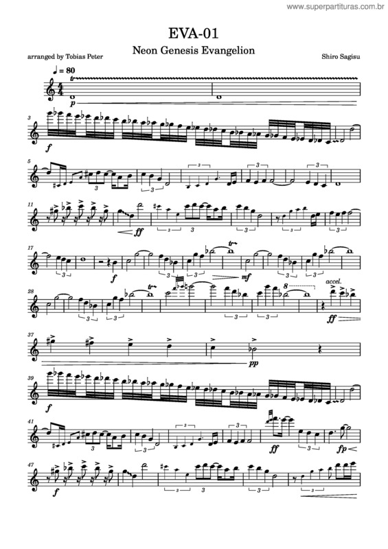 Partitura da música Eva–01