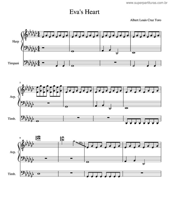 Partitura da música Eva S Heart