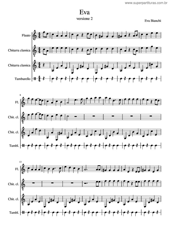 Partitura da música Eva Ver.2