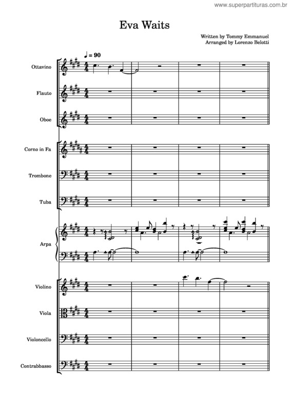 Partitura da música Eva Waits – Tommy Emmanuel