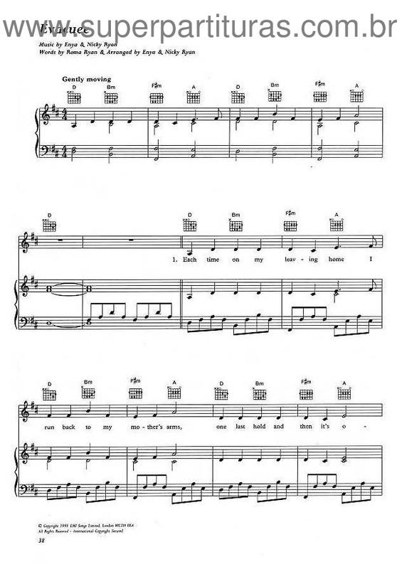 Partitura da música Evacuee