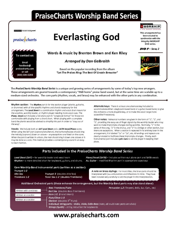 Partitura da música Everlasting God v.2