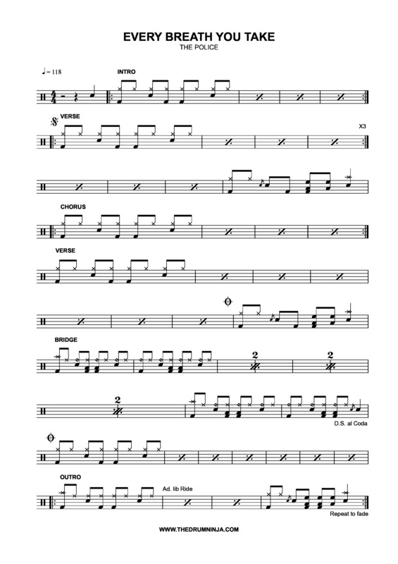 Partitura da música Every Breath You Take v.7