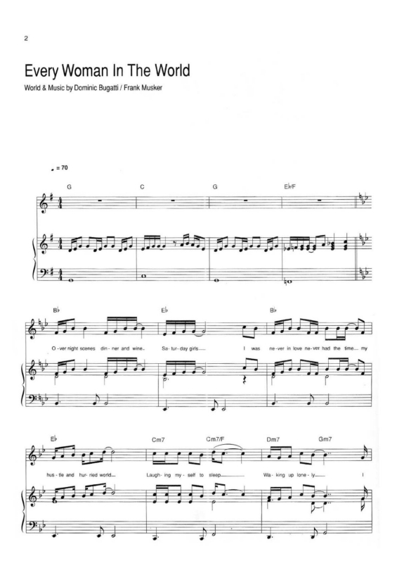 Partitura da música Every Woman in the World