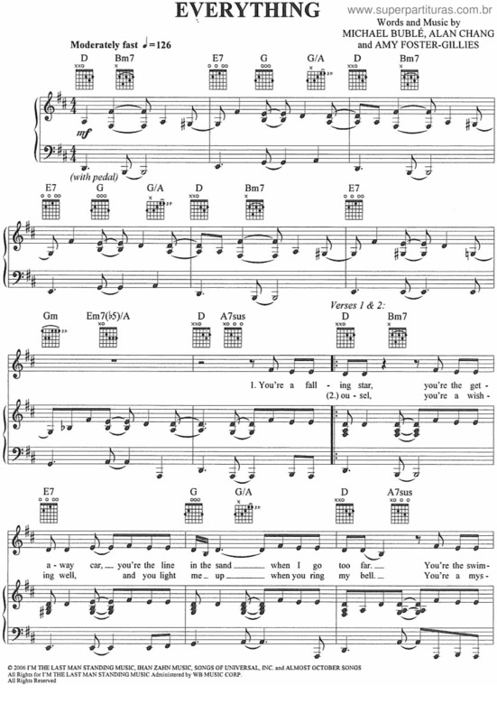 Partitura da música Everything