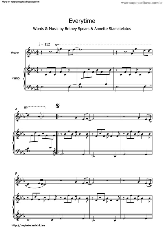 Partitura da música Everytime v.8