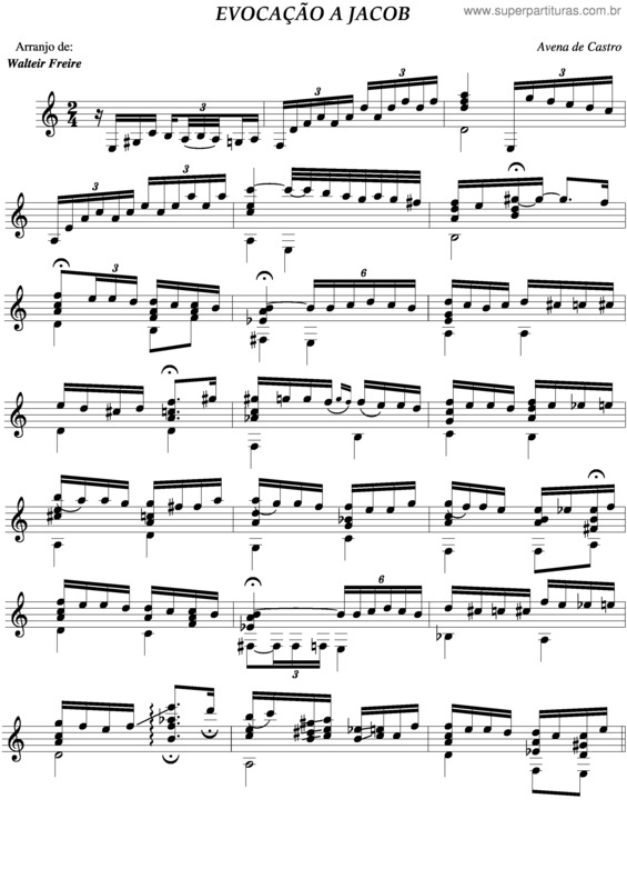 Partitura da música Evocação A Jacob v.2