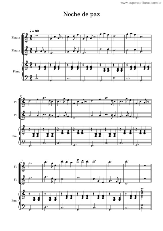 Partitura da música Examen Noche De Paz Exm Mariana Hdez Vega