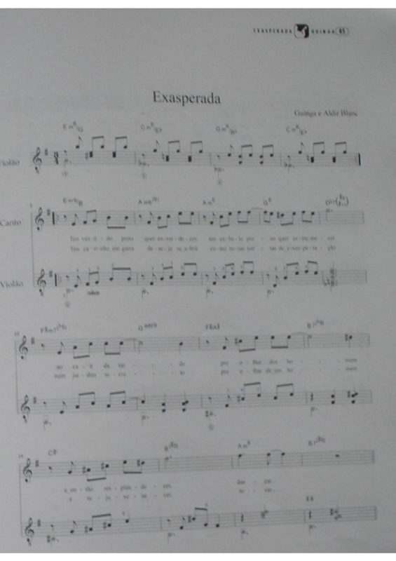 Partitura da música Exasperada