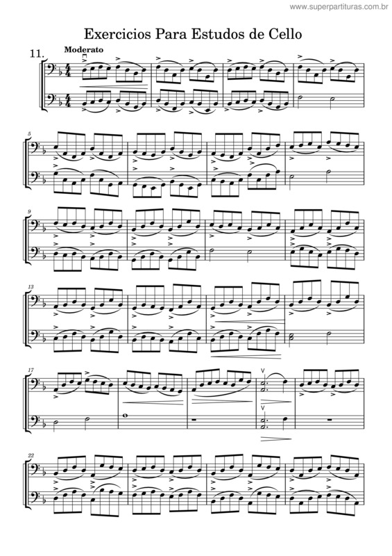 Partitura da música Exercicio 11 Professor E Aluno  Leonardo Gomes v.2