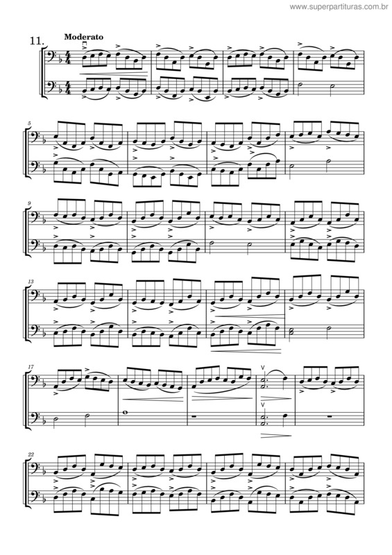 Partitura da música Exercicio 11 Professor E Aluno  Leonardo Gomes v.3