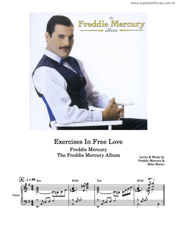 Partitura da música Exercises In Free Love – Freddie Mercury