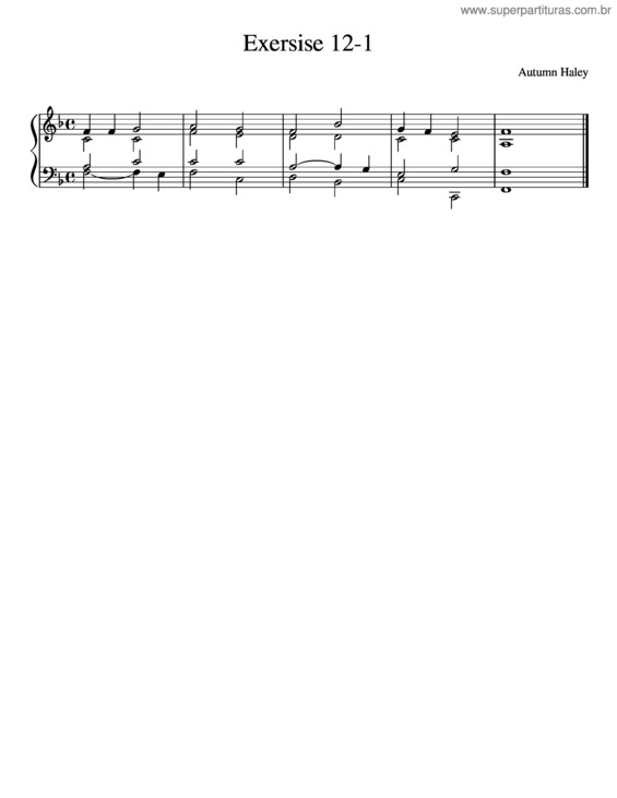 Partitura da música Exersise 12–1