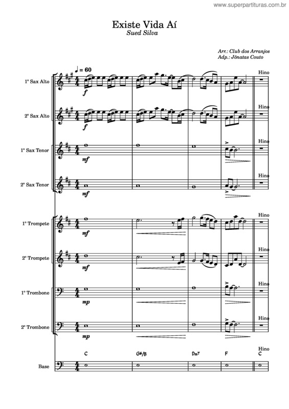 Partitura da música Existe Vida Aí